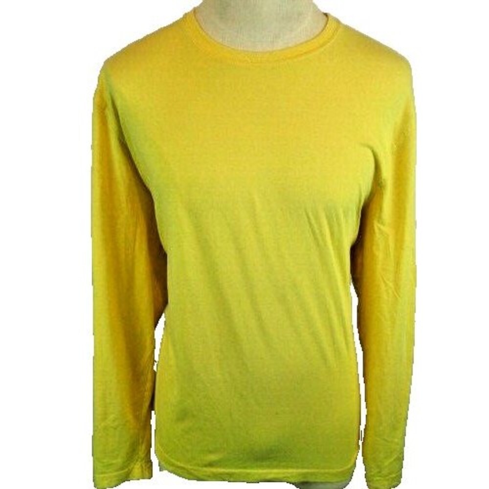 Mens Izod Yellow LS T-Shirt Casual Shirt Top sz XL